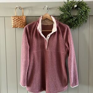 Entro Blush Pink Teddy Pullover with Pockets